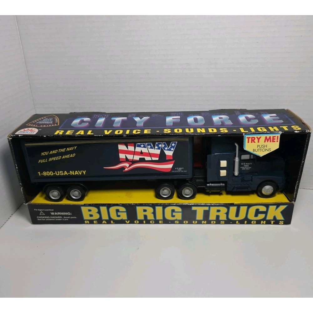 Funrise City Force Big Rig Truck US NAVYw/ Real Voice 02010 NIP TOY